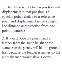 Kinematics Lab Discussion